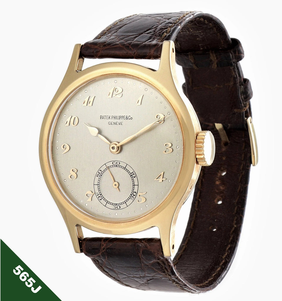 Patek Philippe 565J Breguet Dial, Water Resistant Calatrava Watch 35mm Circa 1946