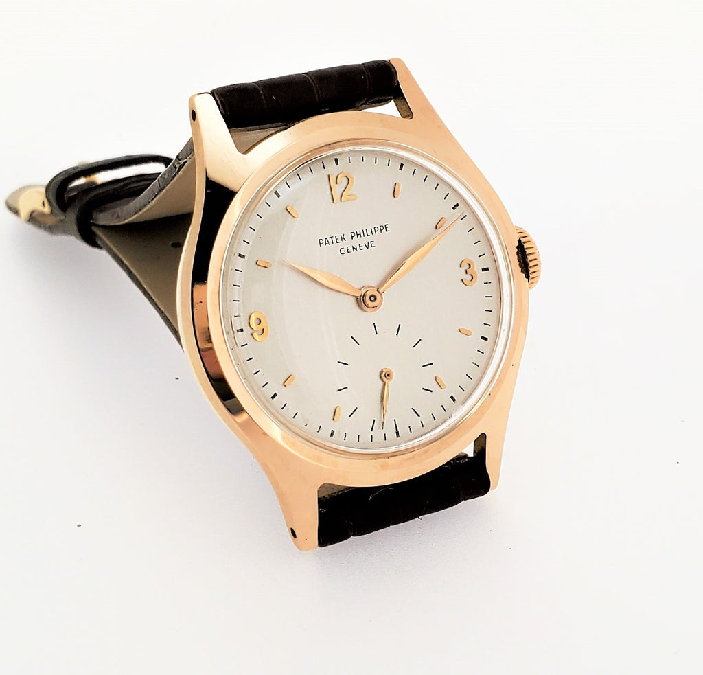 Patek Philippe 565R Vintage Water Restitant Calatrava Rose Gold Watch Circa 1949