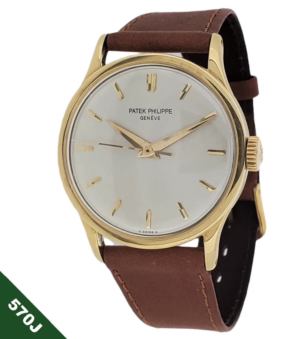 Patek Philippe Calatrava Vintage Manual Wind Yellow Gold Silver Dial 31mm 96