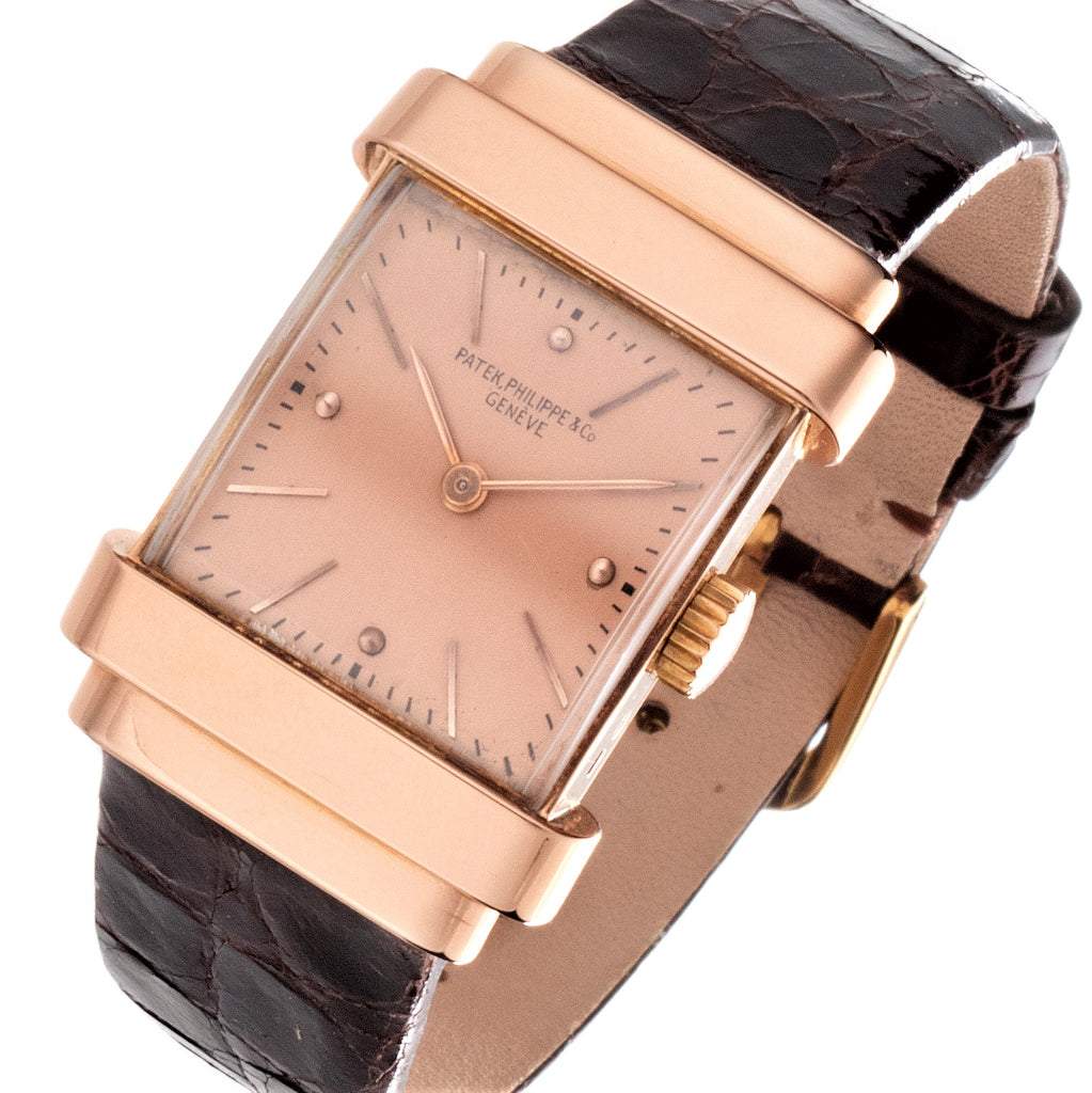 Patek Philippe 574R "TOP HAT" Rectangular watch with hooded lugs, circa 1939.