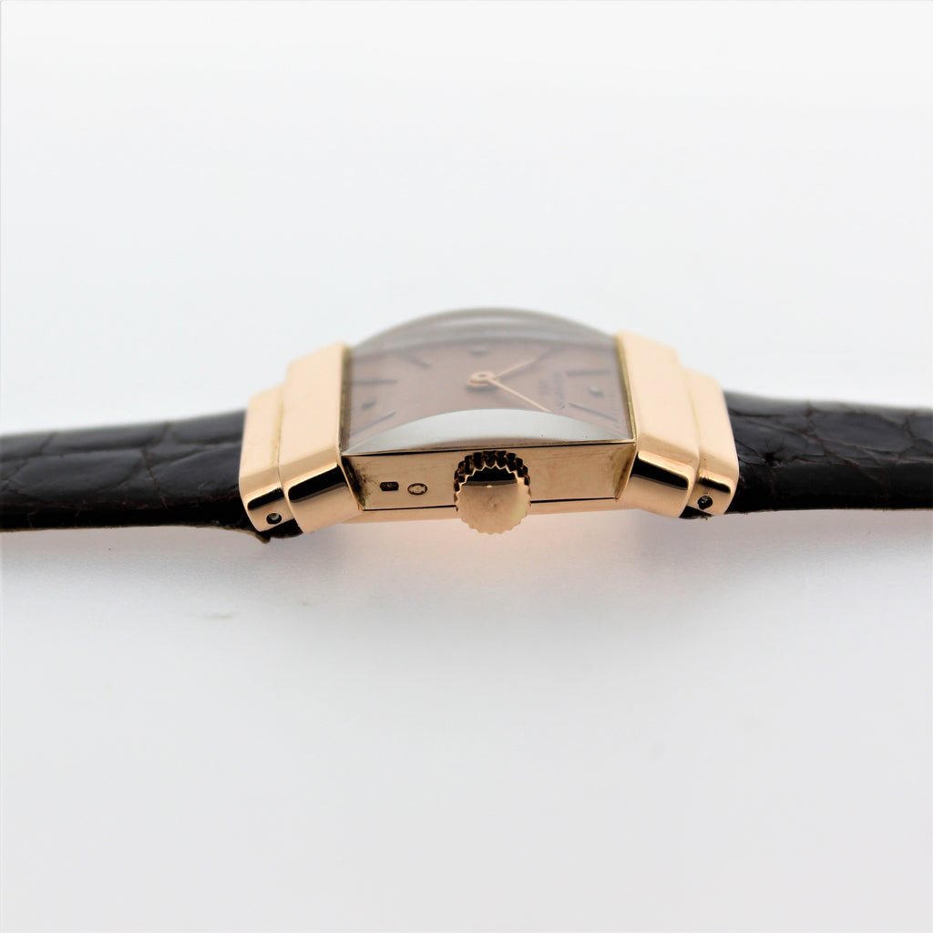 Patek Philippe 574R "TOP HAT" Rectangular watch with hooded lugs, circa 1939.