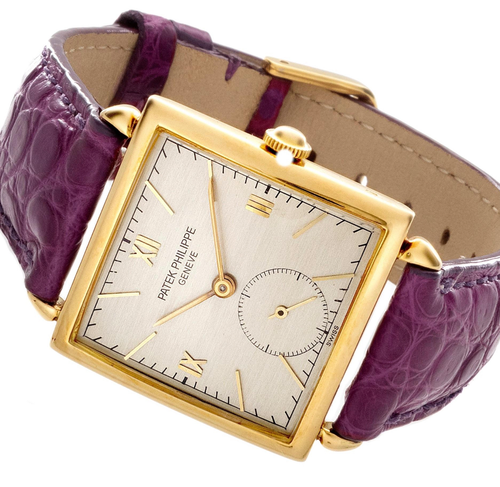 Patek Philippe 1432J Vintage Square Shape Art Deco Unisex Watch With Tear Drop Lugs Circa 1944