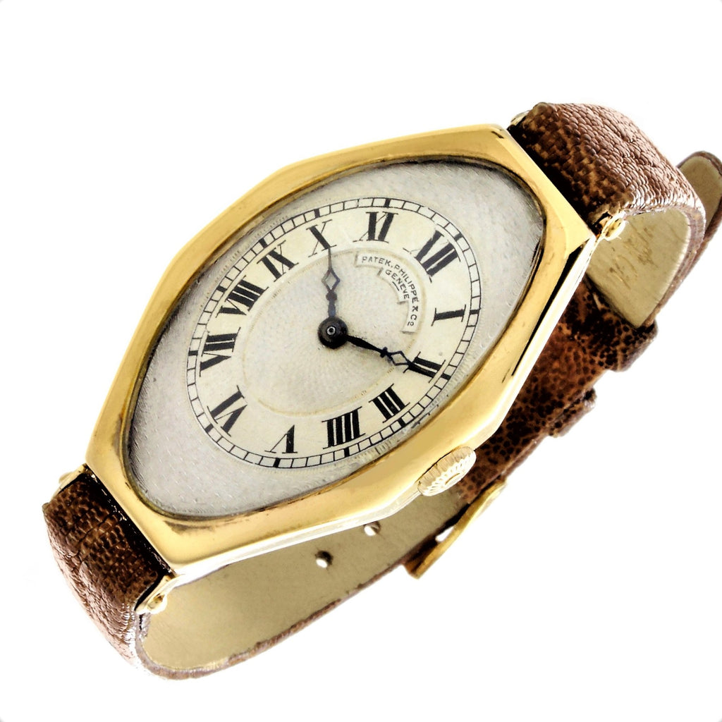 Patek Philippe No. 9 Antique-Vintage Tonneau Shaped Watch; Circa 1917