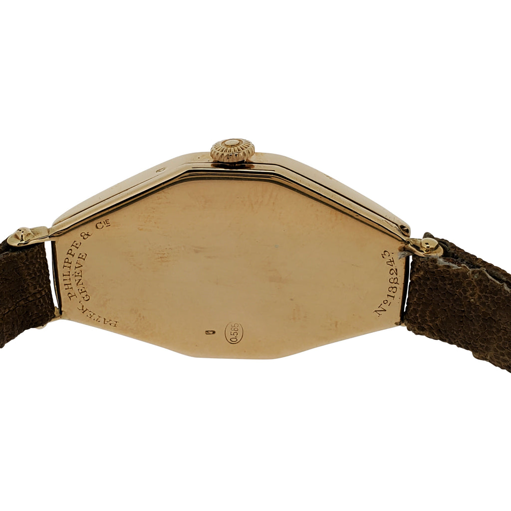 Patek Philippe No. 9 Antique-Vintage Tonneau Shaped Watch; Circa 1917