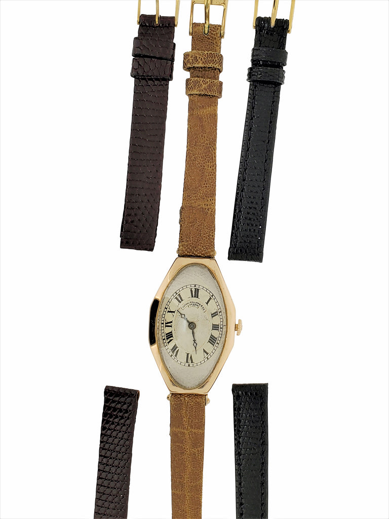 Patek Philippe No. 9 Antique-Vintage Tonneau Shaped Watch; Circa 1917