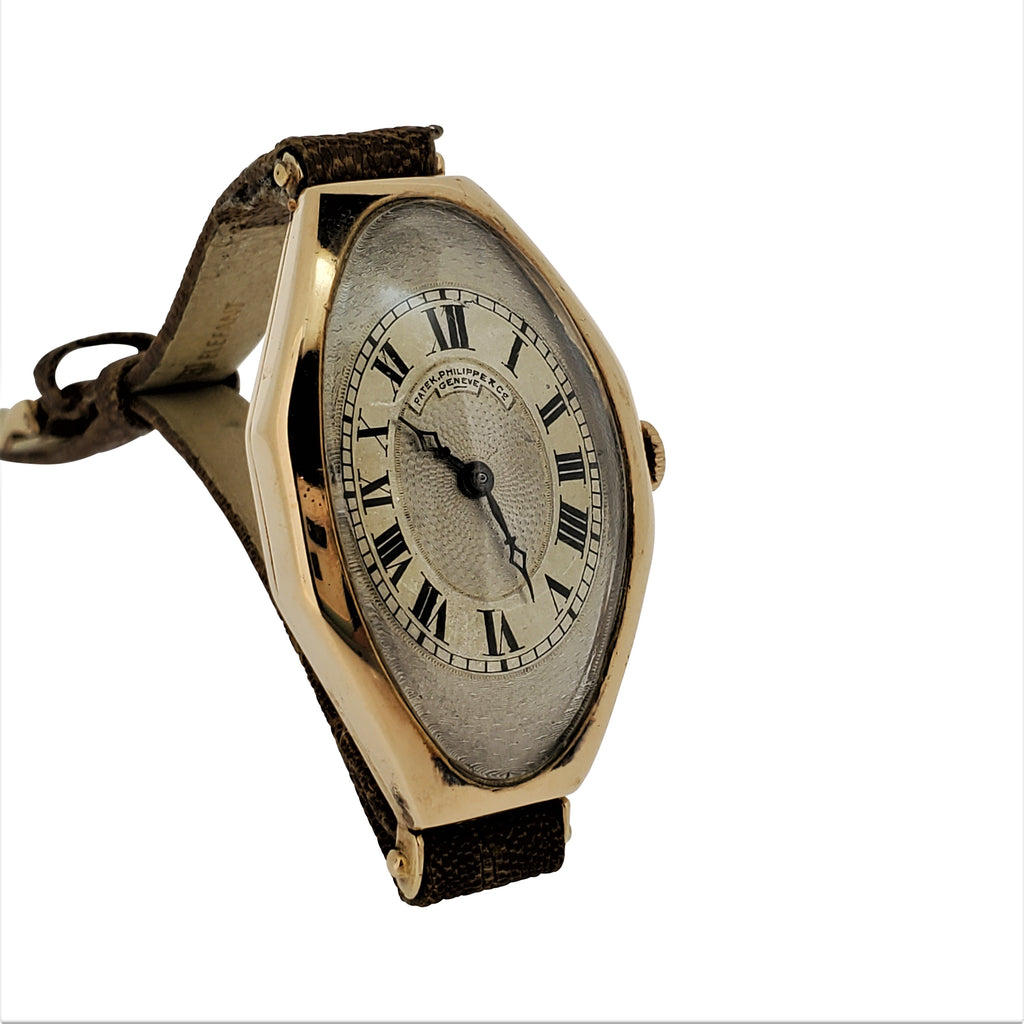 Patek Philippe No. 9 Antique-Vintage Tonneau Shaped Watch; Circa 1917