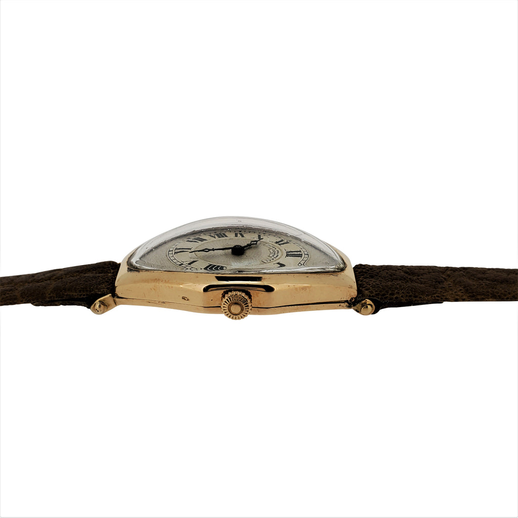 Patek Philippe No. 9 Antique-Vintage Tonneau Shaped Watch; Circa 1917