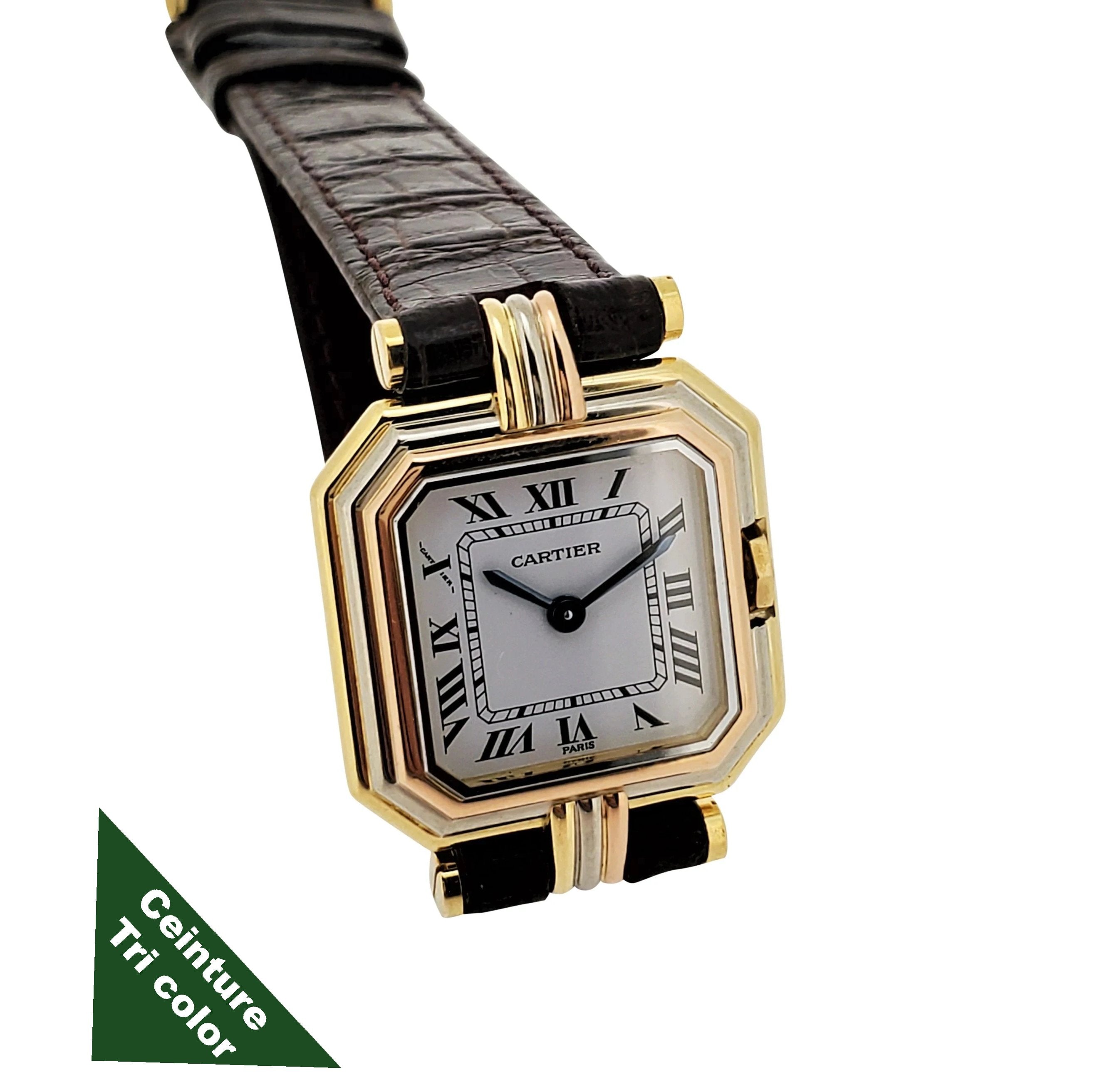 Cartier Paris Vintage small Ceinture Tri-Color gold Circa 1980's