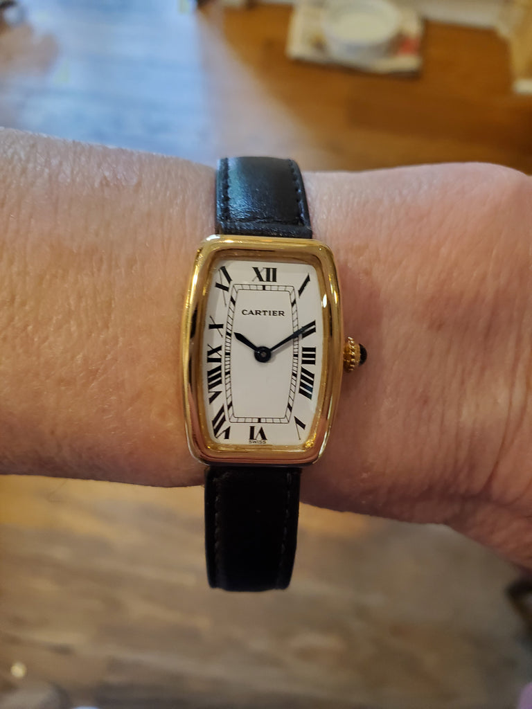 Vintage Cartier Paris Faberge' Tonneau Watch, Circa 1978-1982