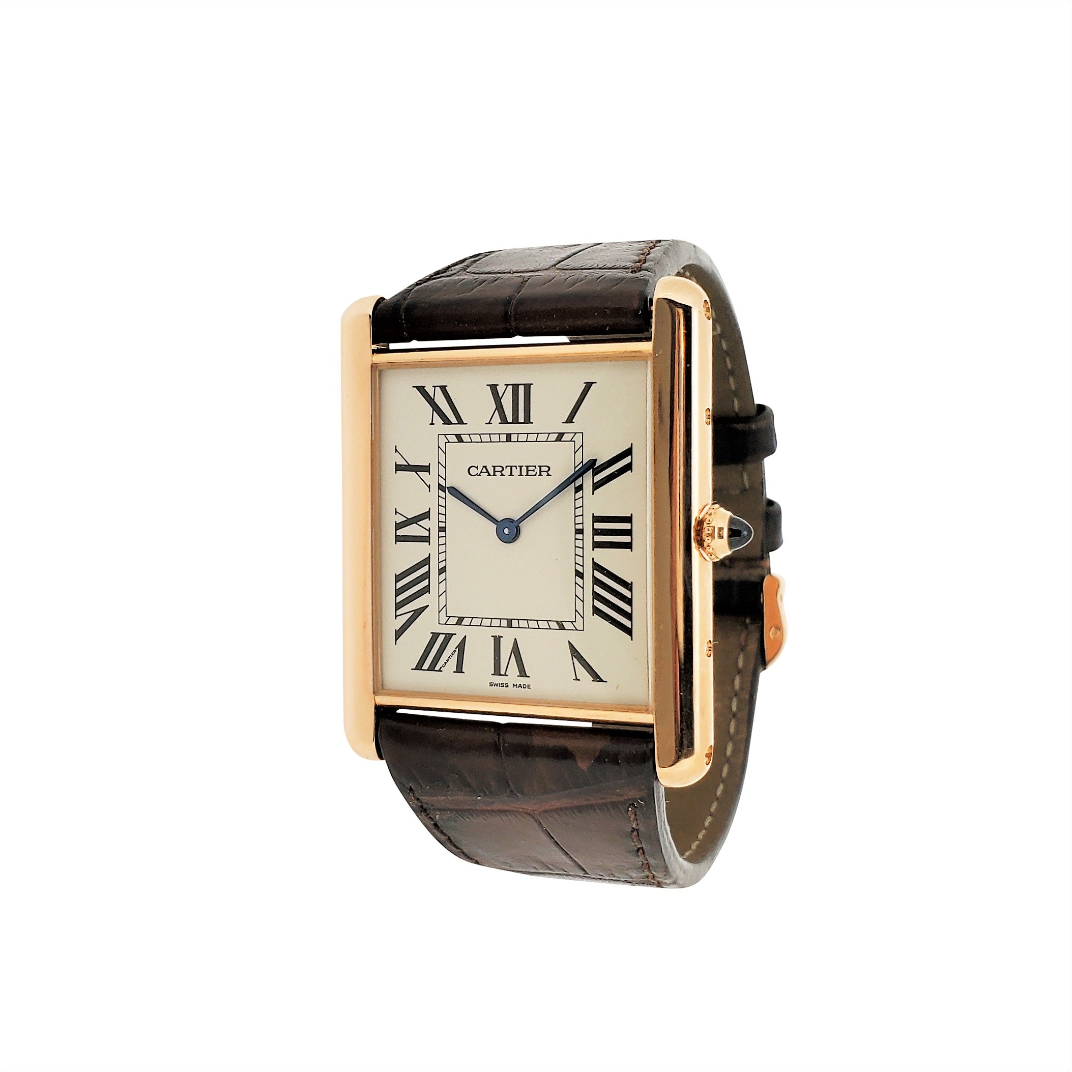 Cartier Tank Louis XL W1560017 18K Rose Gold Mens Watch Box Papers