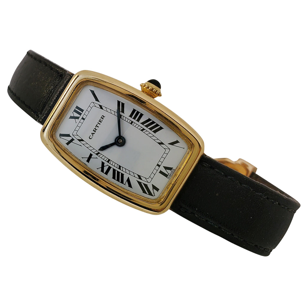 Vintage Cartier Paris Faberge' Tonneau Watch, Circa 1978-1982