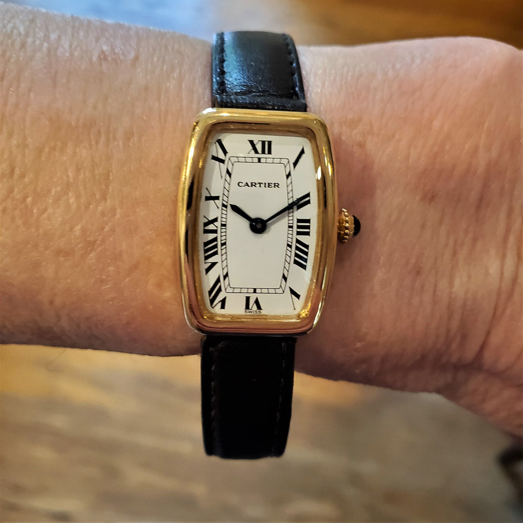 Vintage Cartier Paris Faberge' Tonneau Watch, Circa 1978-1982