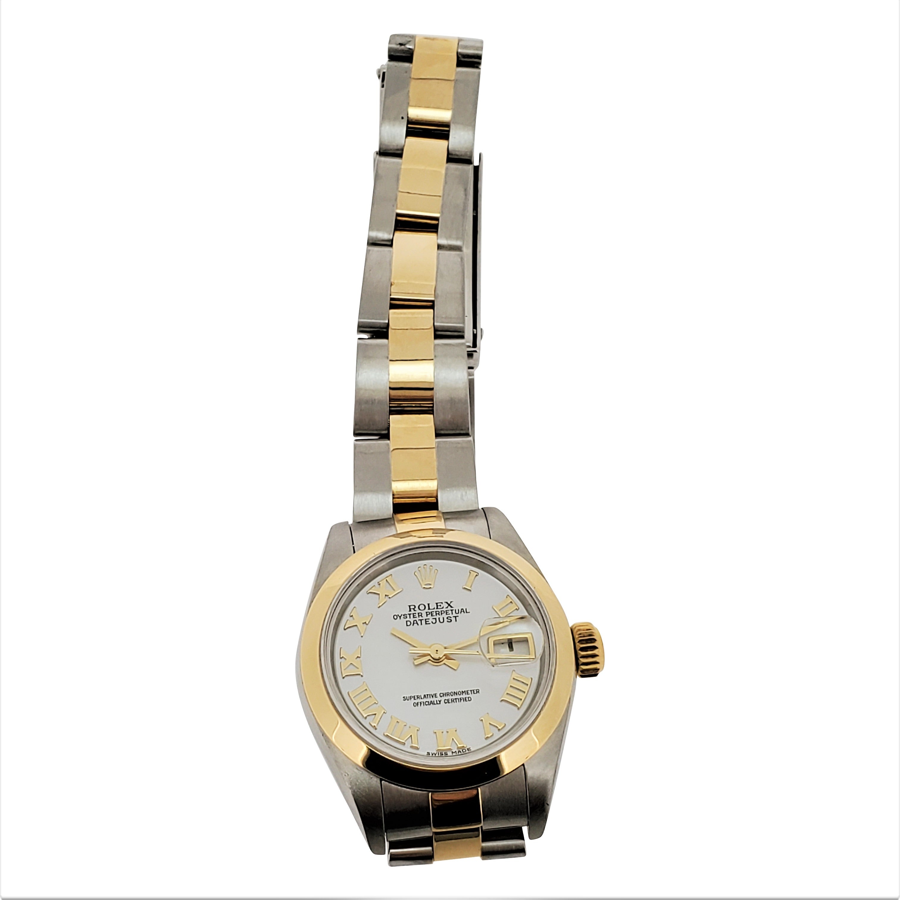 Rolex Datejust Steel Yellow Gold MOP Dial Oyster Bracelet Ladies