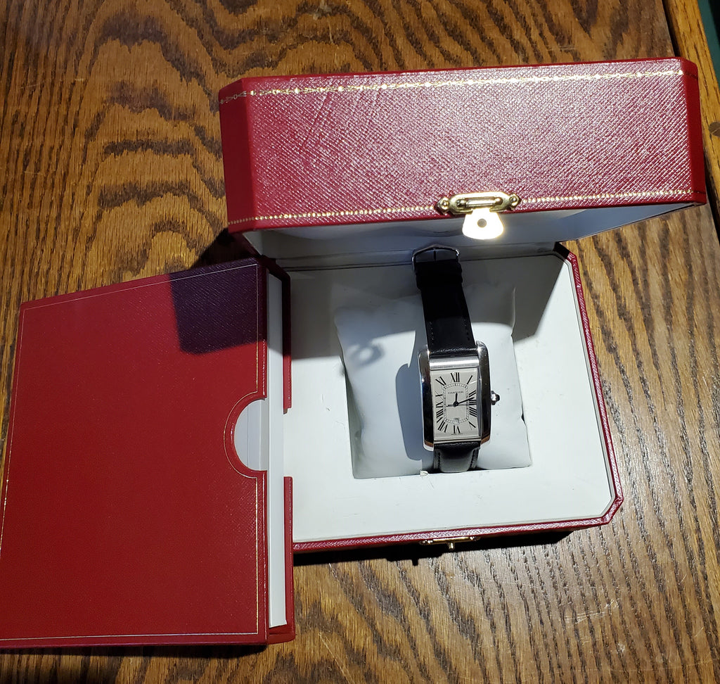 Cartier Tank Americane WG Large size. Full Set, Box and papers, Circa 2006