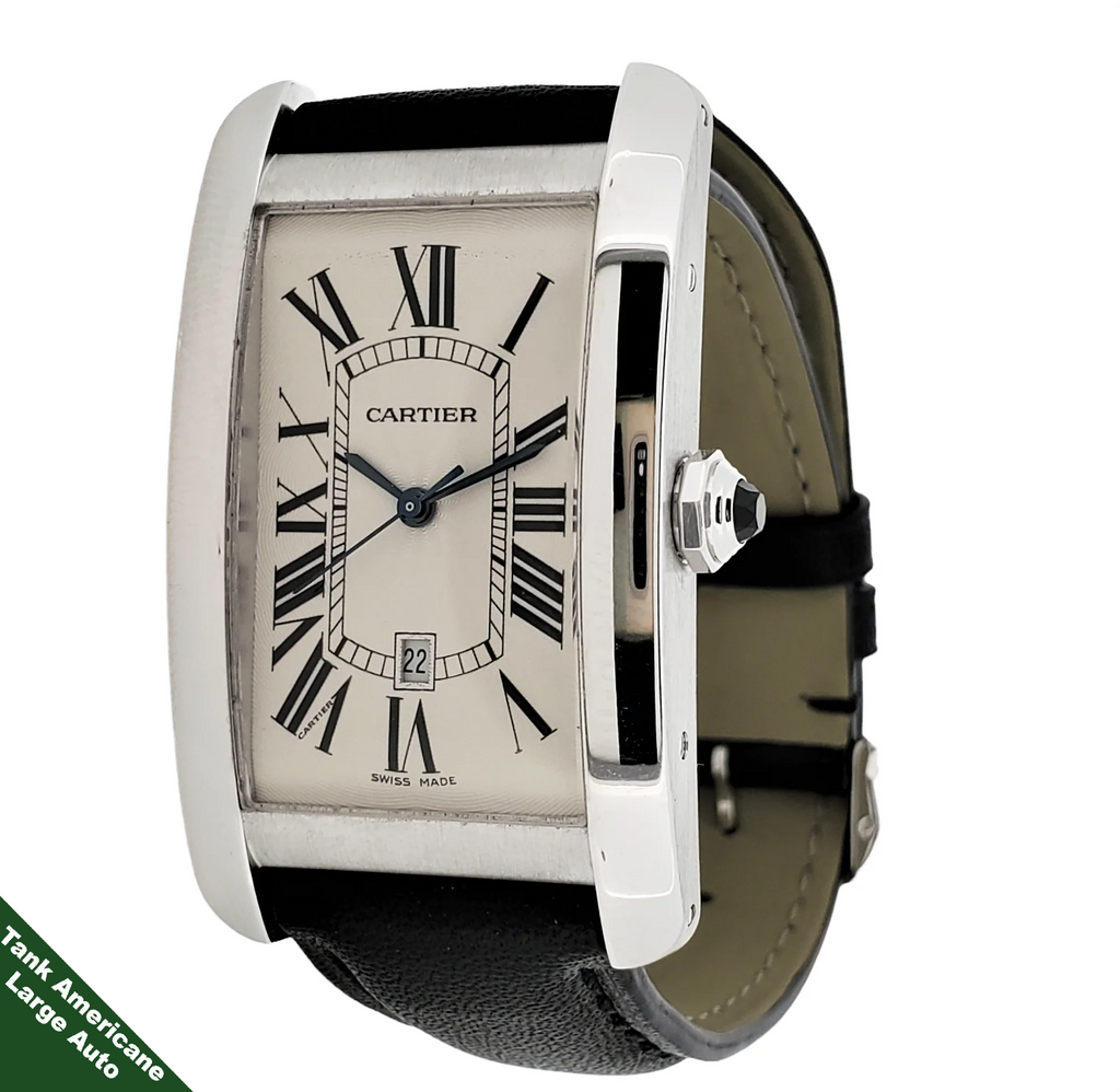 Cartier Tank Americane WG Large size. Full Set, Box and papers, Circa 2006