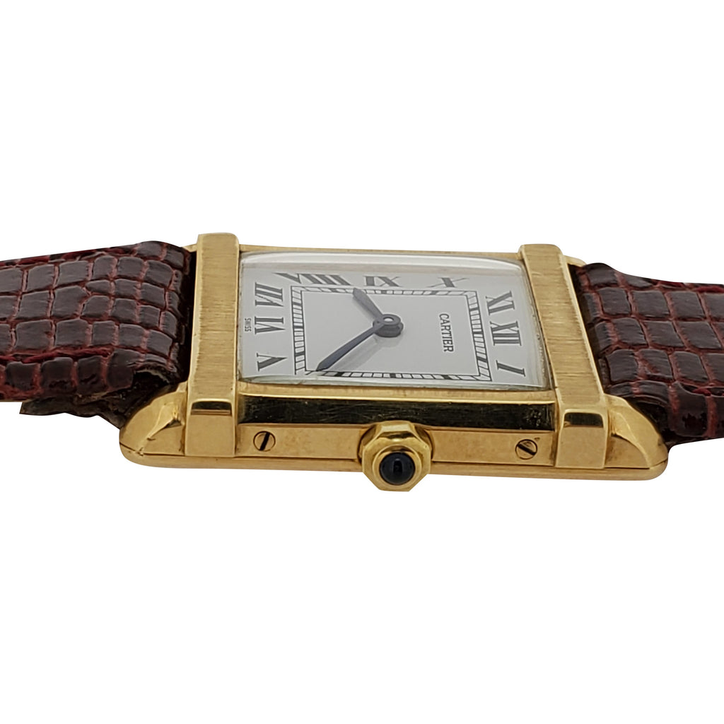 Cartier Tank Chinois (Chinese Tank) in 18K yellow gold; circa 1980's.