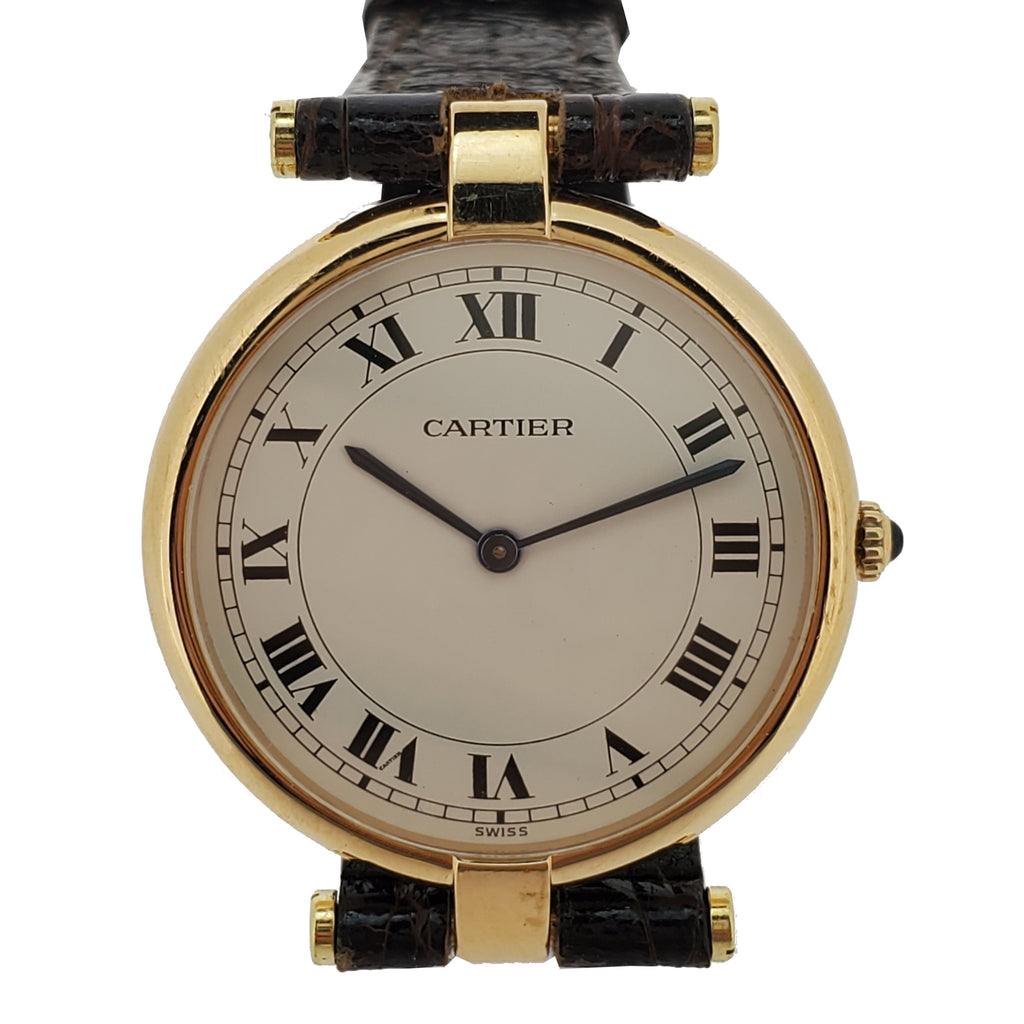 Cartier Vintage Vendome Large Size with Roman Numerals Quartz Circa 1980-1985