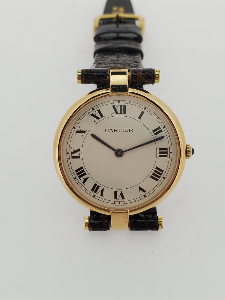 Cartier Vintage Vendome Large Size with Roman Numerals Quartz Circa 1980-1985