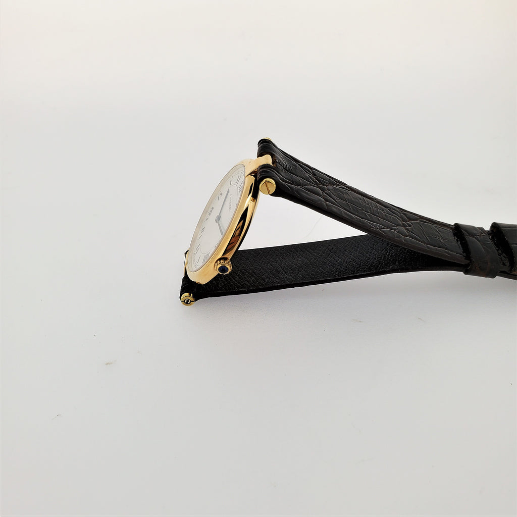 Cartier Vintage Vendome Large Size with Roman Numerals Quartz Circa 1980-1985