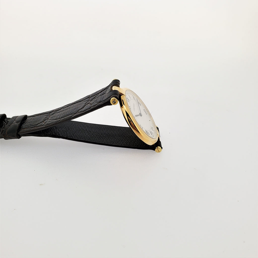 Cartier Vintage Vendome Large Size with Roman Numerals Quartz Circa 1980-1985