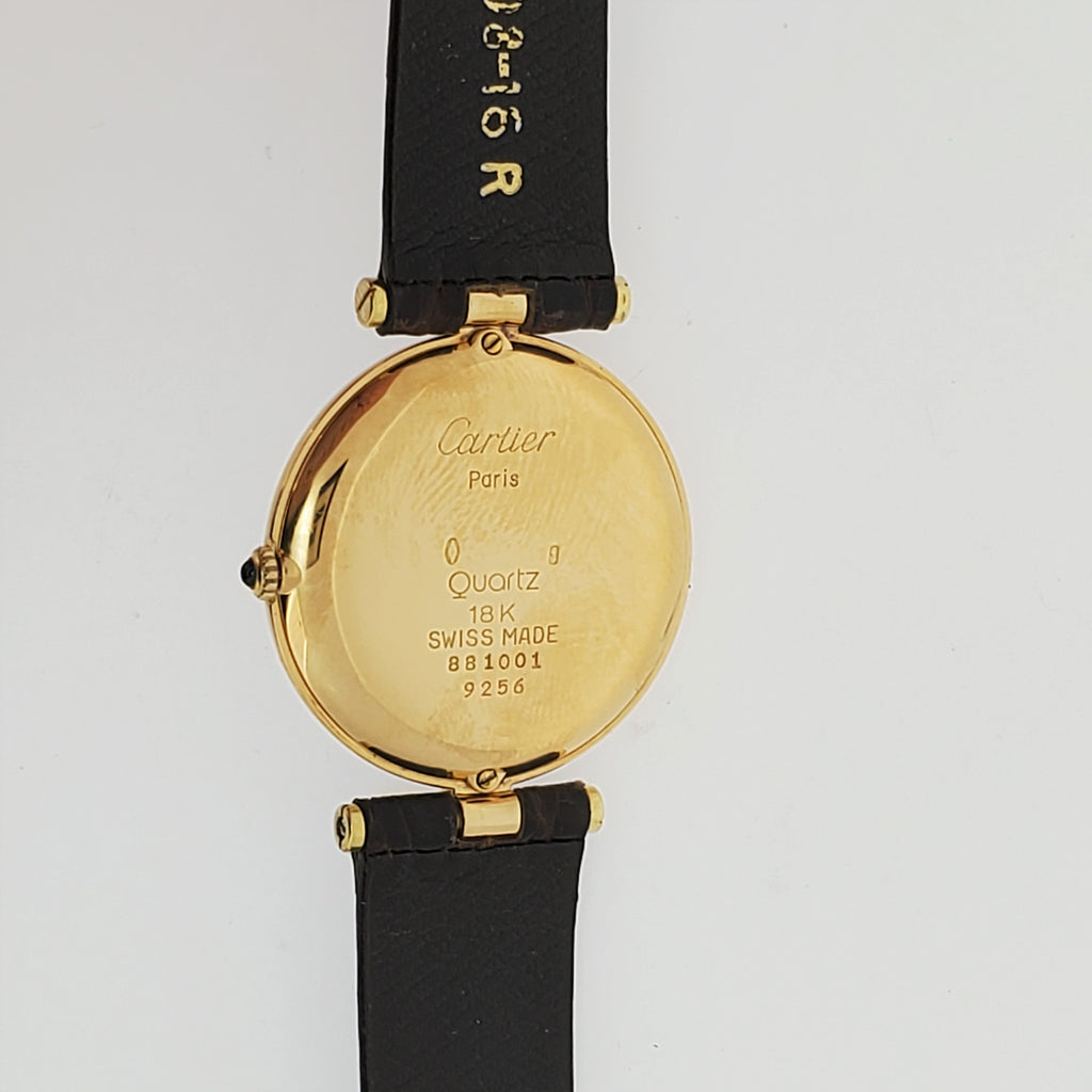 Cartier Vintage Vendome Large Size with Roman Numerals Quartz Circa 1980-1985